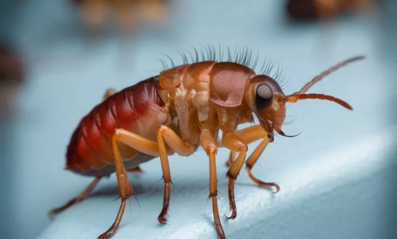 A Photo Of A Flea The Flea Is Red Brown Nphorn2as2edjoiw9vnfgg 0n1atjm1rm6ougsj D2fpq