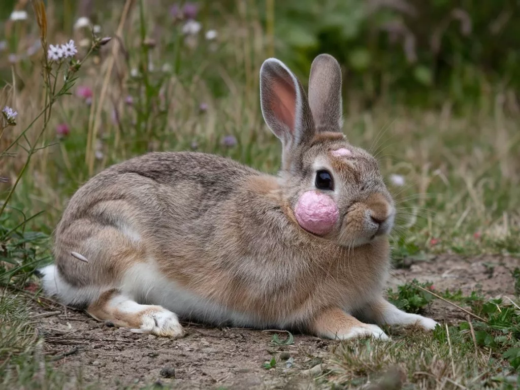 A Photo Of A Rabbit With Myxomatosis The 3gf9no90sp6mepcabyfyxw Hrohoslgrw Quozpsh Ufw